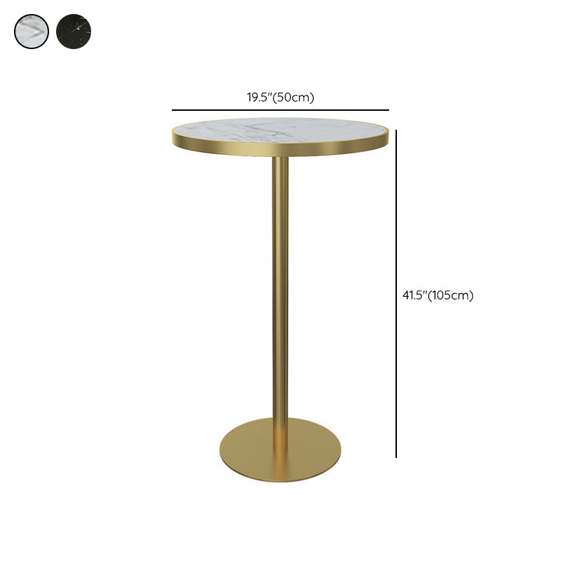 Modern Bar Table Dining Table with Pedestal Base for Kitchen Living Room
