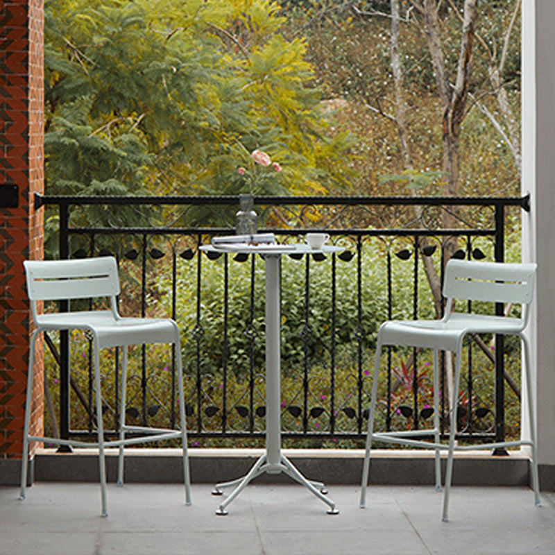 Industrial Outdoor Bar Height Table Metal Bar Table with Pedestal