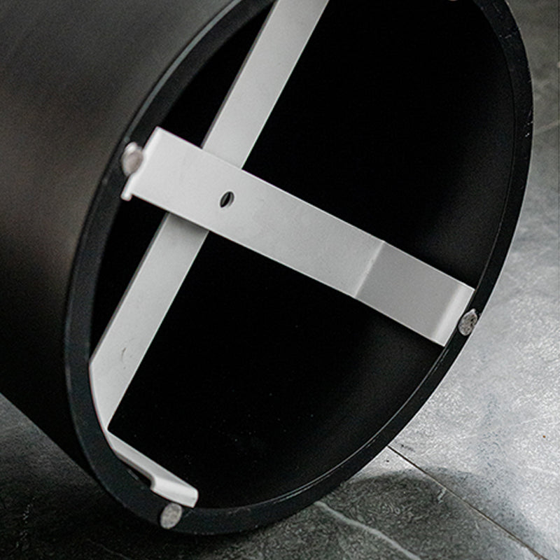 Contemporary Round Bar Height Table Metal Base Bar Table in Black and White