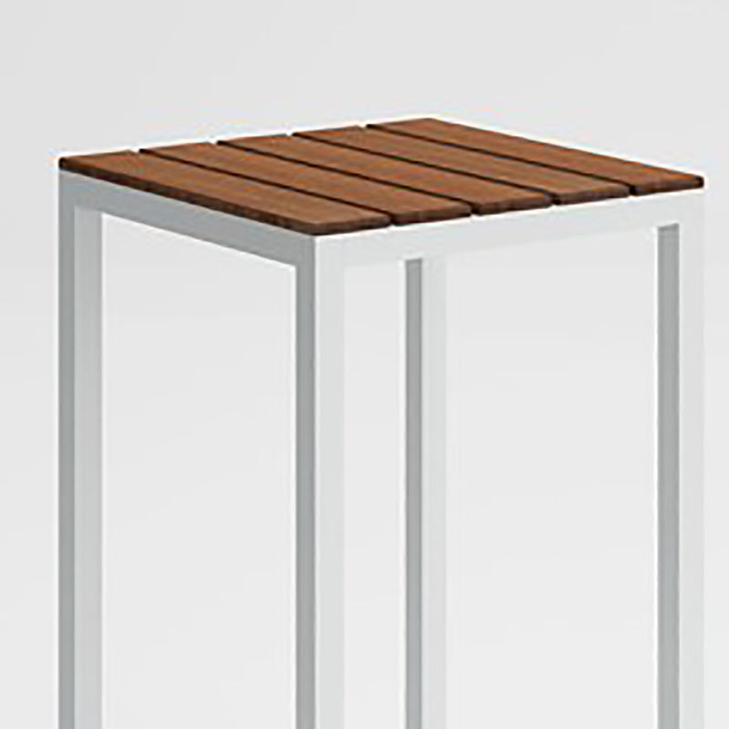 Brown Wood Top Bar Table Outdoor Trestle Base Bar Wine Table