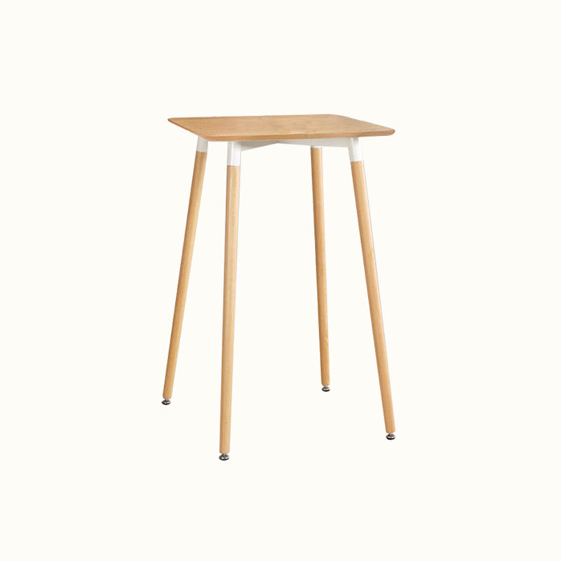 Beech Solid Wood Legs Bar Table Glam Round and Square Bar Table