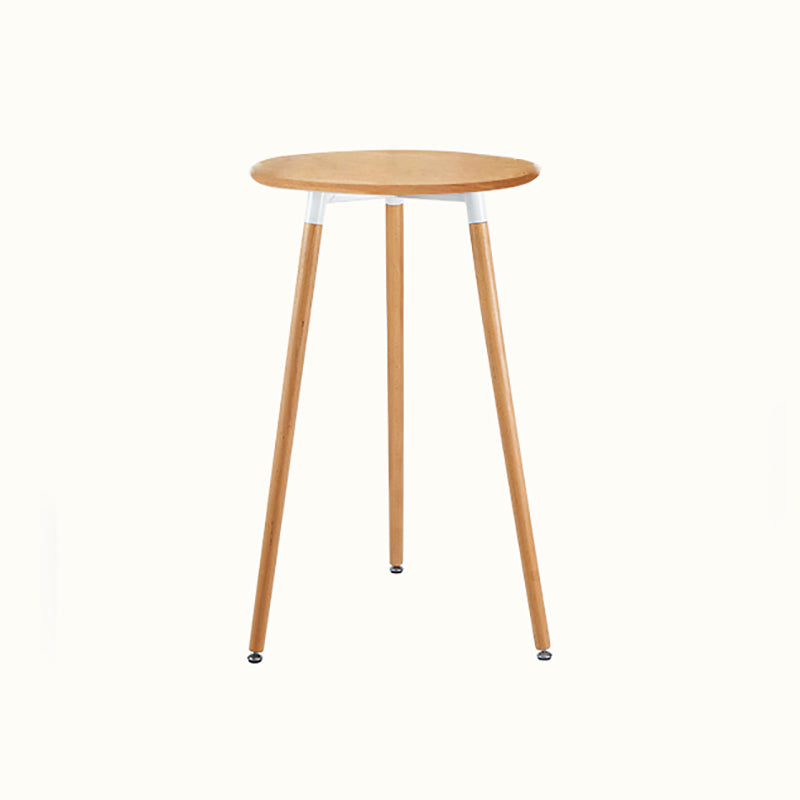 Beech Solid Wood Legs Bar Table Glam Round and Square Bar Table