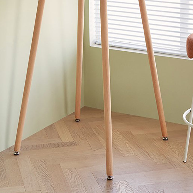 Beech Solid Wood Legs Bar Table Glam Round and Square Bar Table