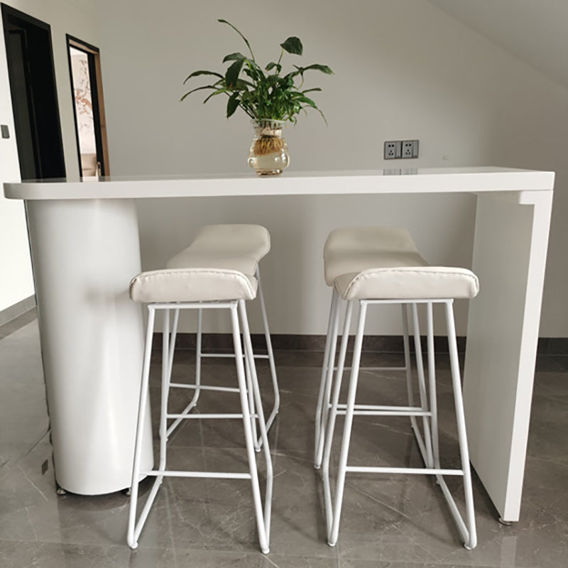 Modern Bar Table Rectangle Solid Wood Dining Table for Kitchen Living Room Coffee Room