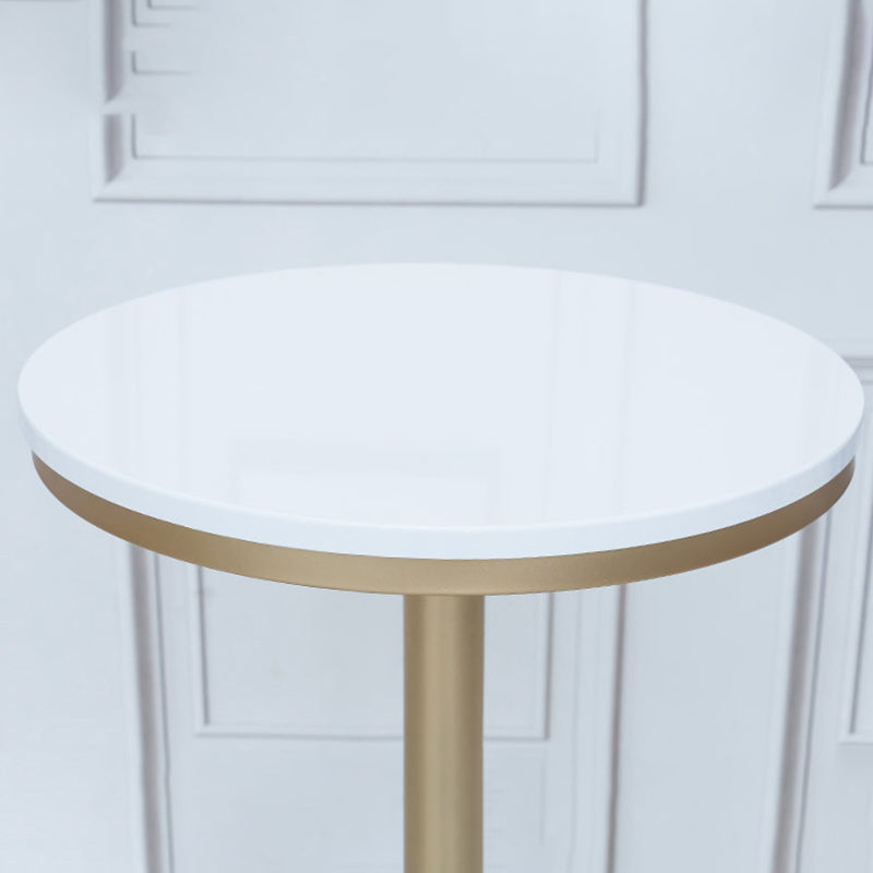 Round Bar Table Gold and Metal Base Bar Table for Kitchen Living Room Coffee Room