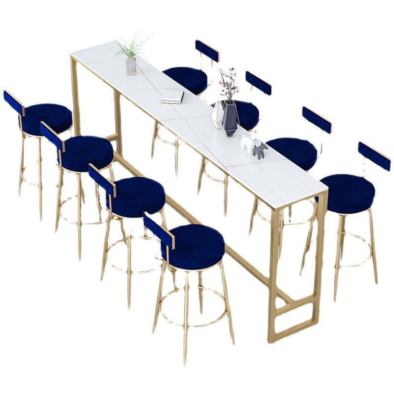 Rectangle Sintered Stone Bar Table Modern Dining Table for Kitchen Living Room Coffee Room