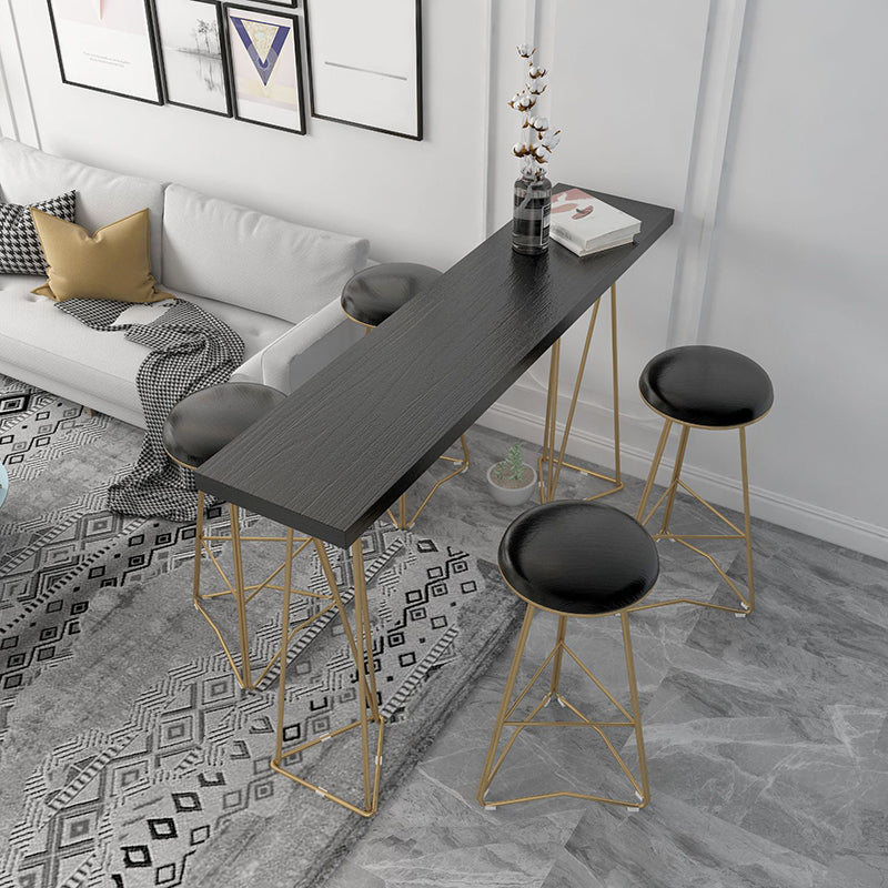 Solid Wood Bar Table Rectangle Dining Table for Kitchen Living Room Coffee Room