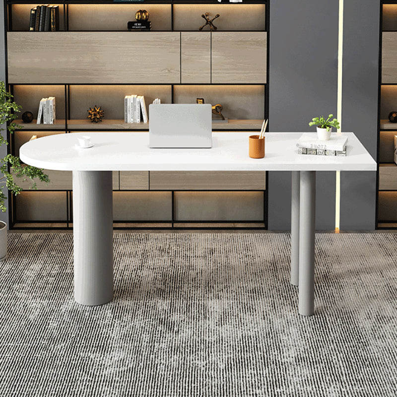 White Solid Wood Top Bar Height Table Industrial Style Metal Legs Bar Table