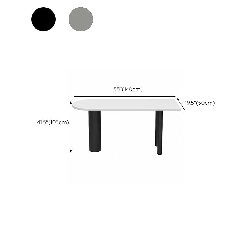 White Solid Wood Top Bar Height Table Industrial Style Metal Legs Bar Table