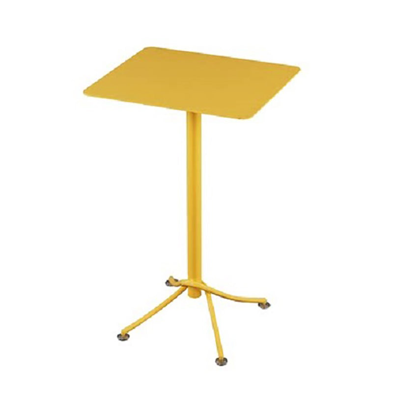 Metal Bar Dining Table Industrial Bar Height Cocktail Table with Pedestal