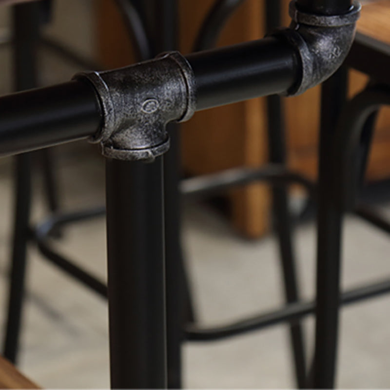 Industrial Bar Table Rectangle Solid Wood Pub Table for Outdoor