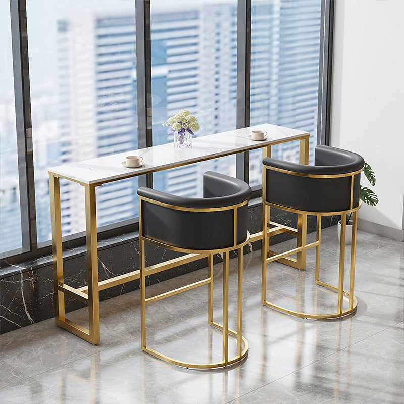 Sintered Stone Bar Table Traditional Luxury Dining Table for Kitchen Living Room