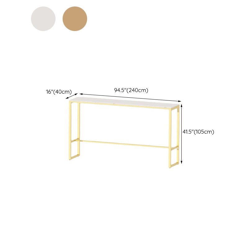 Contemporary Bar Table Rectangle Solid Wood Pub Table for Outdoor