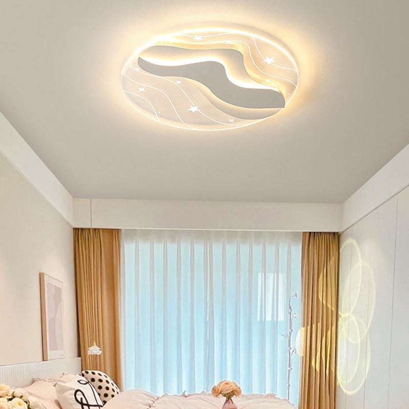 White LED Ceiling Light Contemporary Flush Mount Lighting for  Room