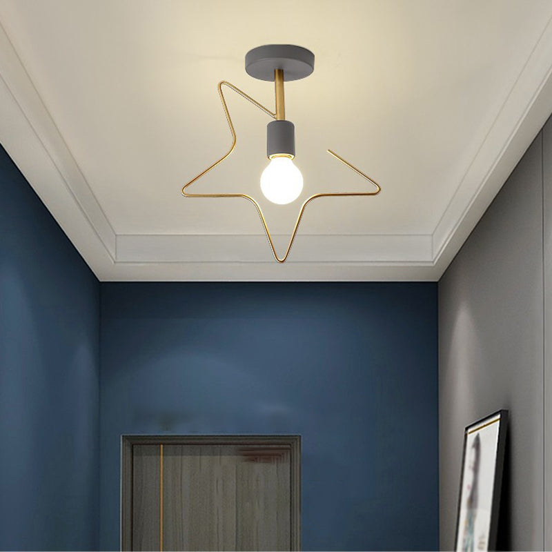 Creative Ceiling Lamp Contemporary Metal Flush Mount Light Fixture