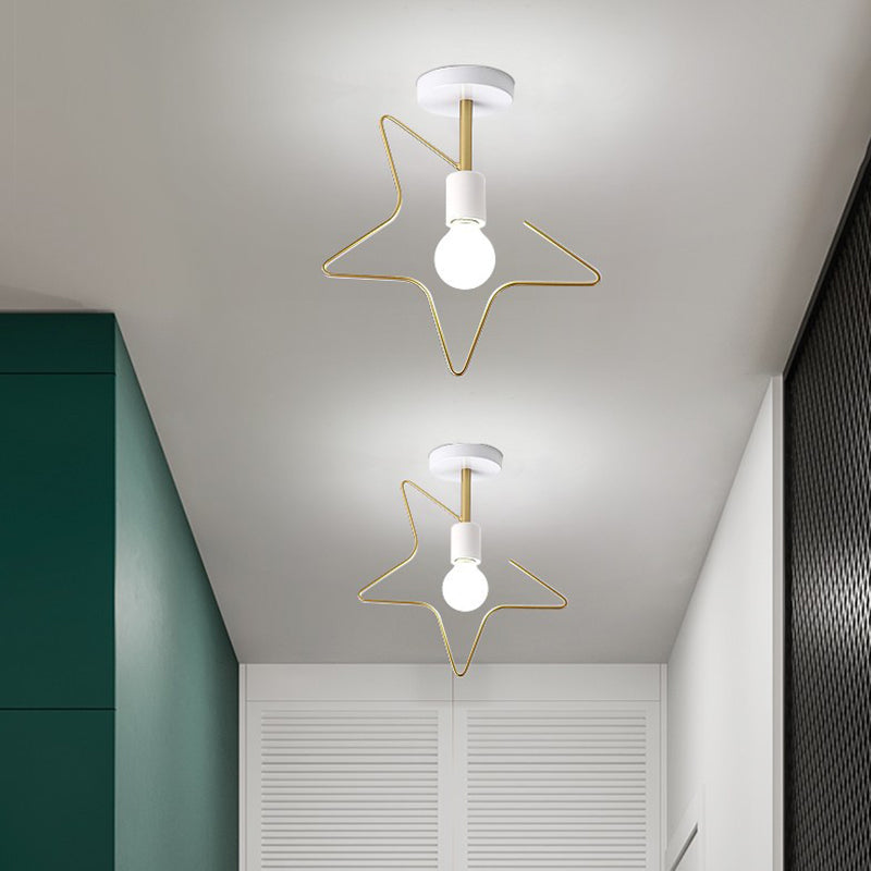 Creative Ceiling Lamp Contemporary Metal Flush Mount Light Fixture