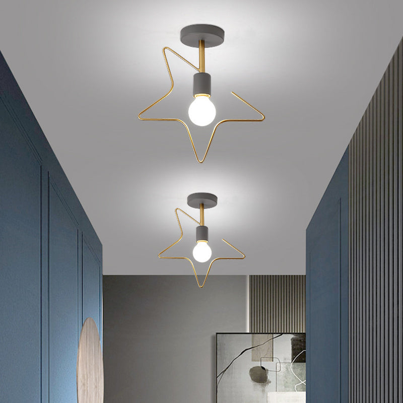 Creative Ceiling Lamp Contemporary Metal Flush Mount Light Fixture