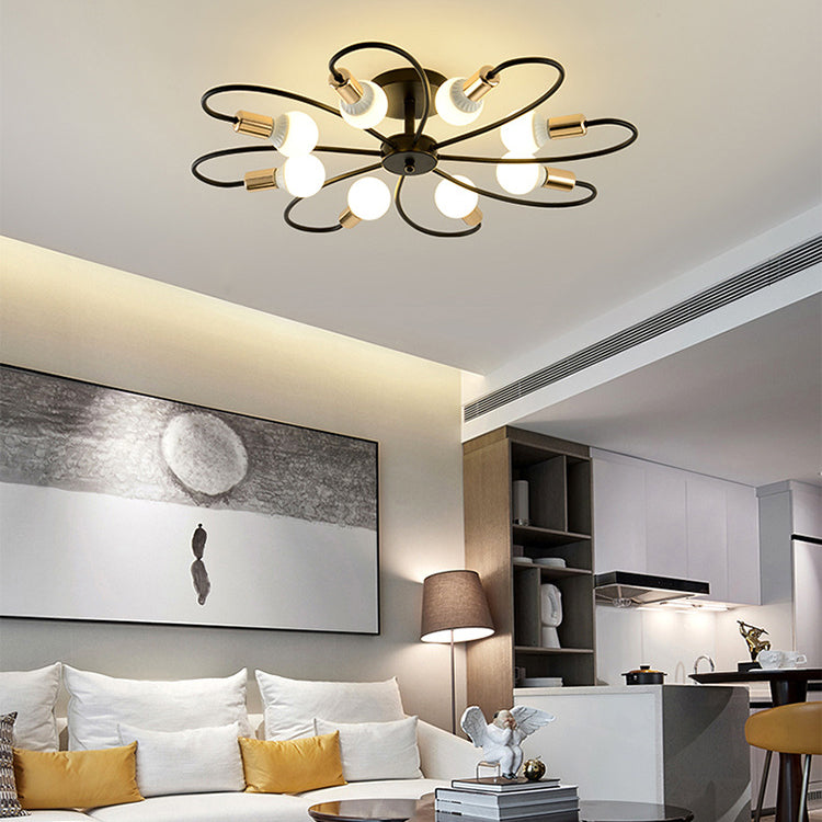 Simple Metallic Ceiling Lamp Contemporary Flush Mount Light Fixture