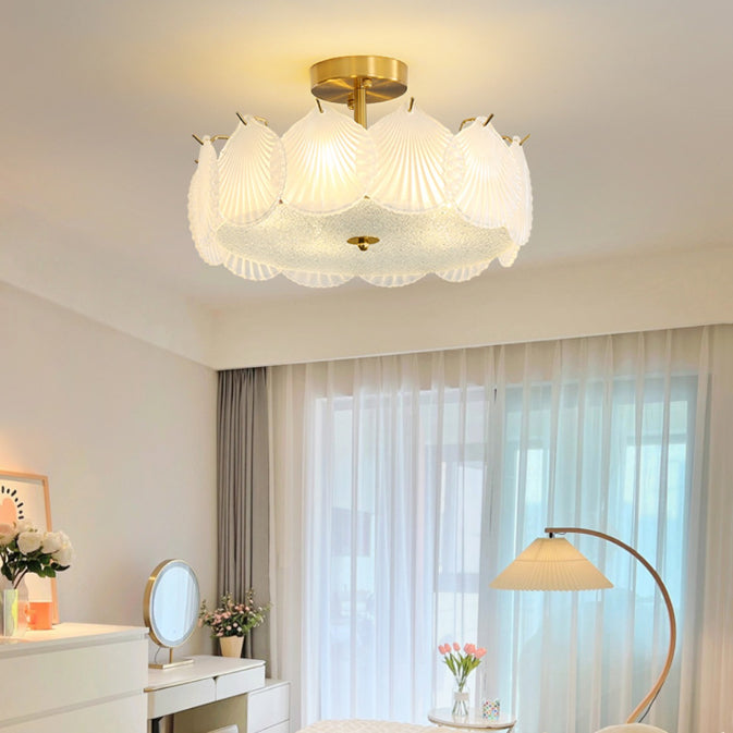 Nordic Glass Ceiling Lamp Minimalist Flush Mount Light Fixture