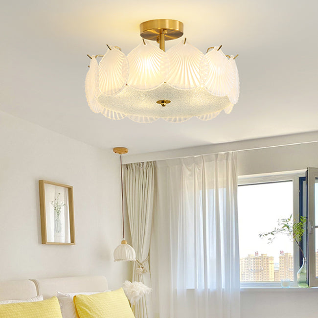 Nordic Glass Ceiling Lamp Minimalist Flush Mount Light Fixture
