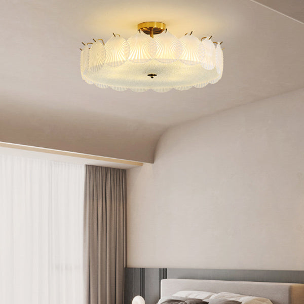 Nordic Glass Ceiling Lamp Minimalist Flush Mount Light Fixture