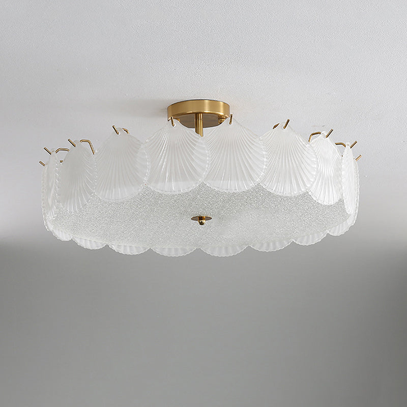 Nordic Glass Ceiling Lamp Minimalist Flush Mount Light Fixture