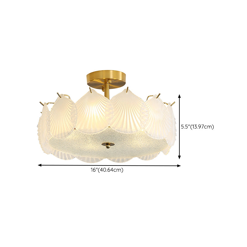 Nordic Glass Ceiling Lamp Minimalist Flush Mount Light Fixture