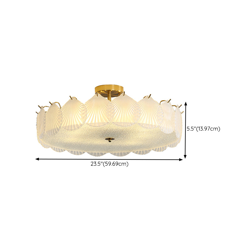 Nordic Glass Ceiling Lamp Minimalist Flush Mount Light Fixture
