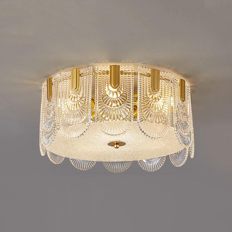 Nordic Ceiling Lamp Minimalist Glass Shade Flush Mount Light Fixture