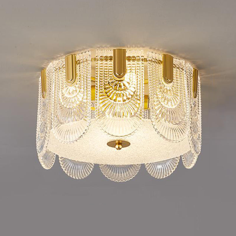 Nordic Ceiling Lamp Minimalist Glass Shade Flush Mount Light Fixture
