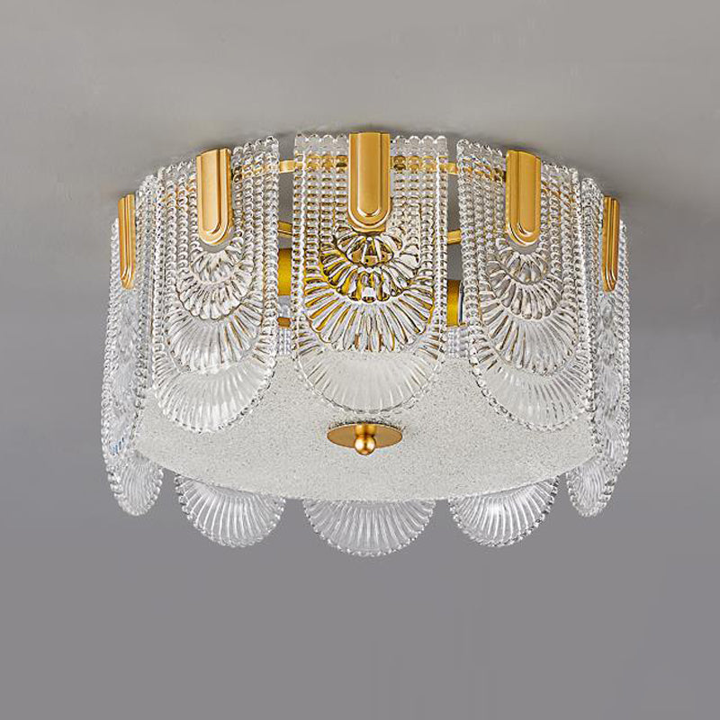 Nordic Ceiling Lamp Minimalist Glass Shade Flush Mount Light Fixture