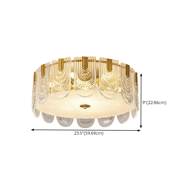 Nordic Ceiling Lamp Minimalist Glass Shade Flush Mount Light Fixture