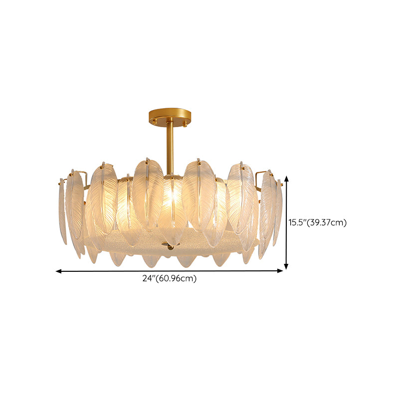Nordic White Glass Shade Ceiling Lamp Simple Flush Mount Light Fixture