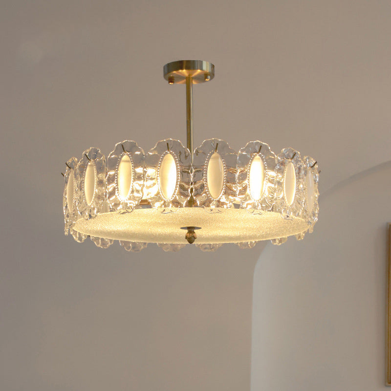 Modern Glass Shade Ceiling Lamp Minimalist Flush Mount Light Fixture