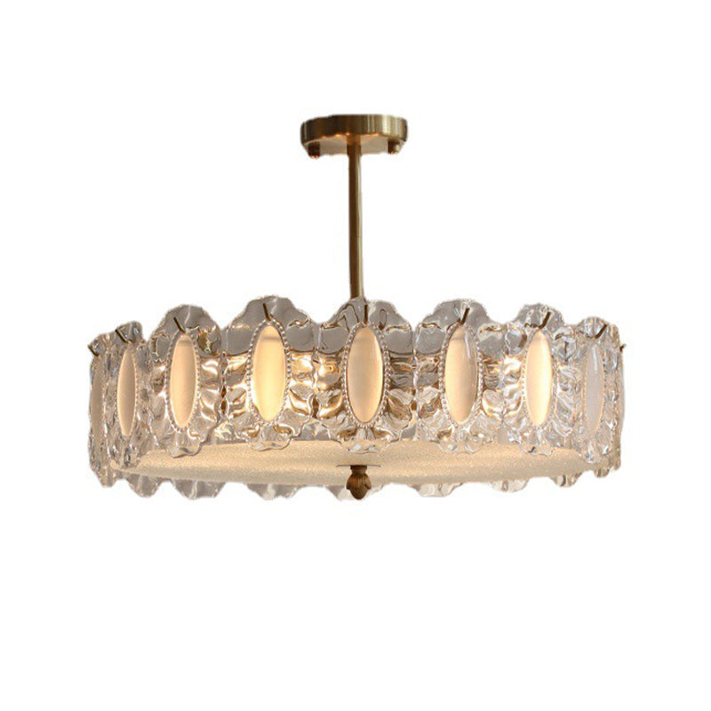 Modern Glass Shade Ceiling Lamp Minimalist Flush Mount Light Fixture