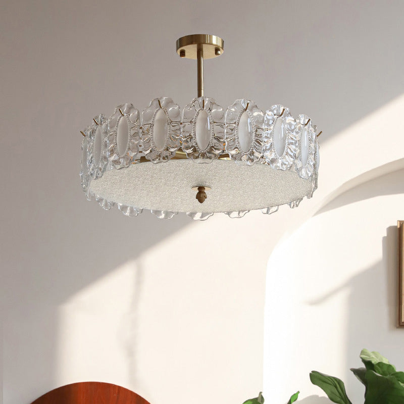 Modern Glass Shade Ceiling Lamp Minimalist Flush Mount Light Fixture