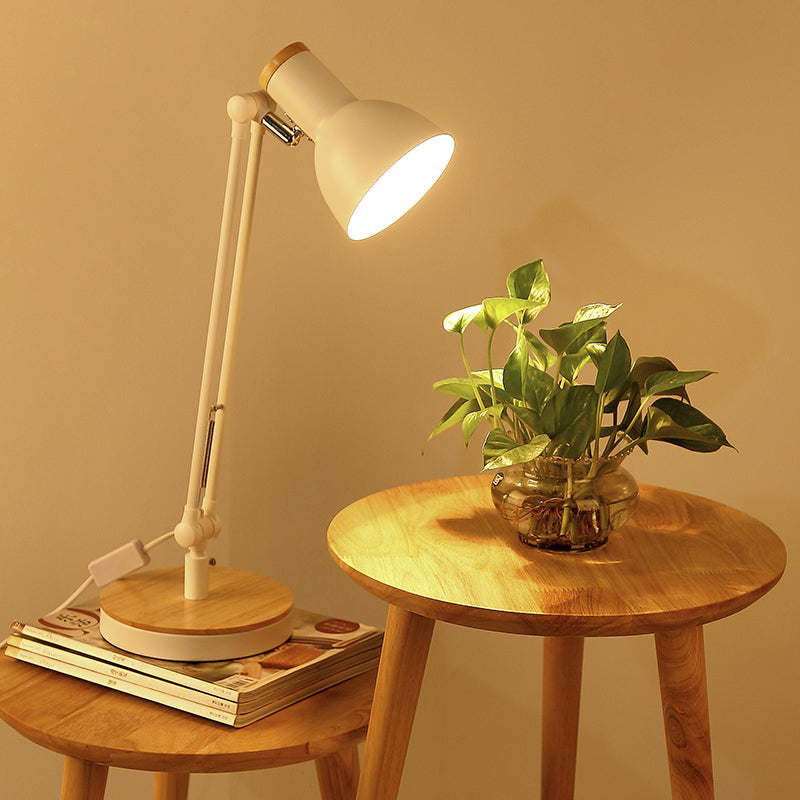 1 Light Metal Desk Lighting Loft Style Mattes Schwarz/Weiß -Kuppelschatten Flexibler Innenschreibtischlampe
