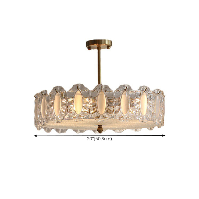 Modern Glass Shade Ceiling Lamp Minimalist Flush Mount Light Fixture