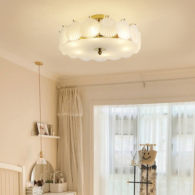 Modern Glass Ceiling Lamp Household Simple Flush Mount Light Fixture