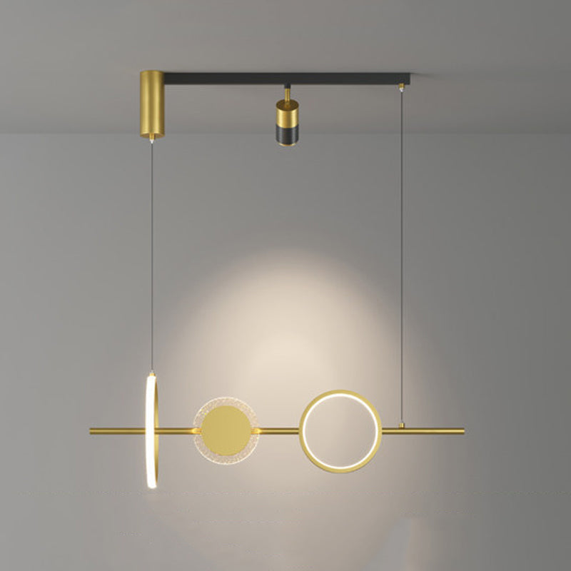 Modern Style Circle Shape Island Pendants Metal Pendant Lights for Dining Room