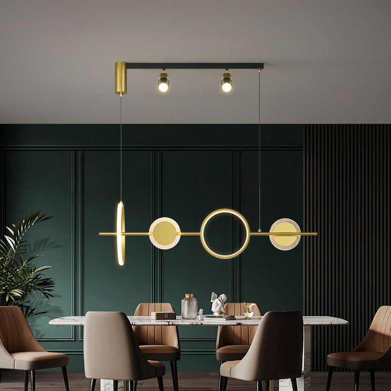 Modern Style Circle Shape Island Pendants Metal Pendant Lights for Dining Room