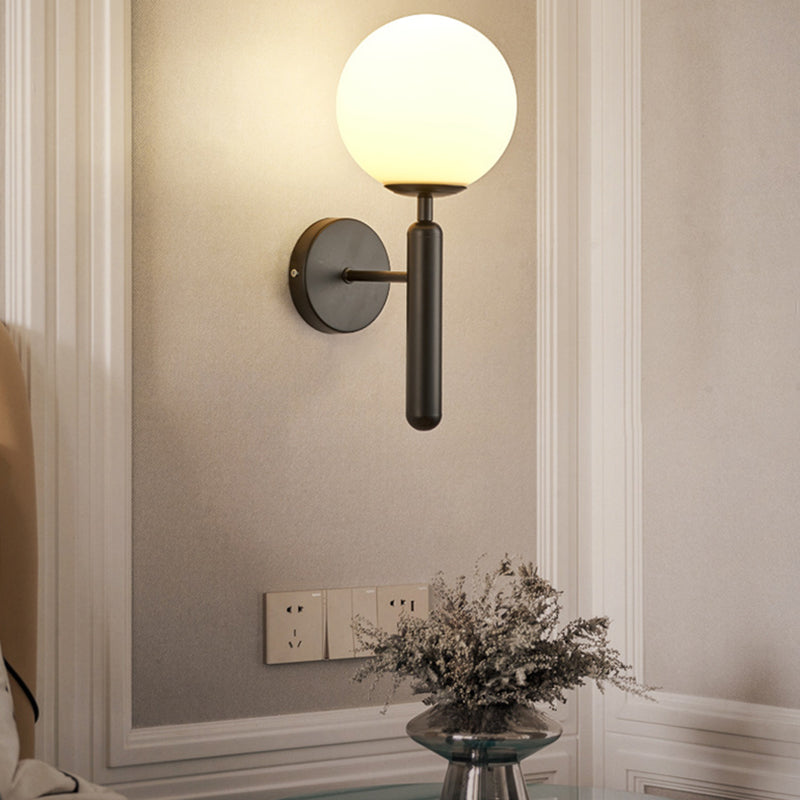 Sphere Shape Glass Sconce Light Modern Style Wall Sconce Lighting for Living Room