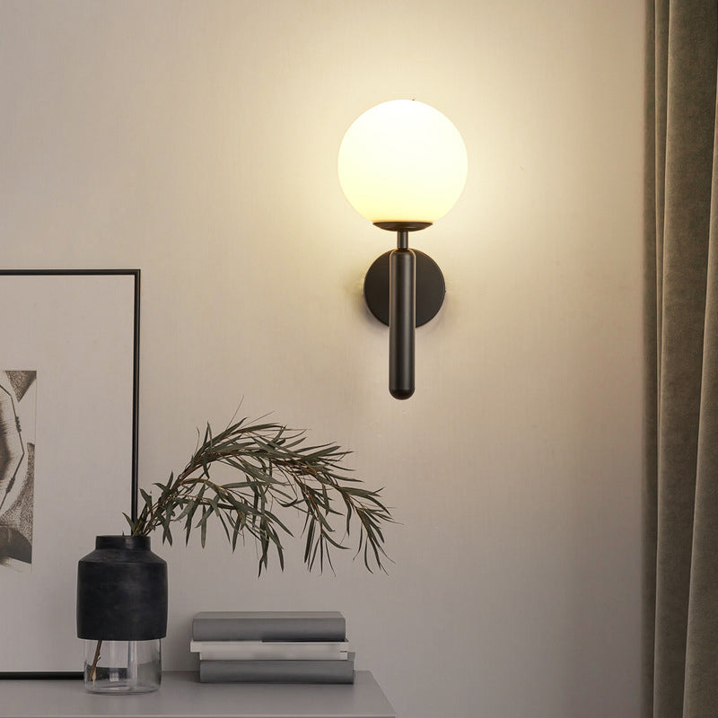 Sphere Shape Glass Sconce Light Modern Style Wall Sconce Lighting for Living Room