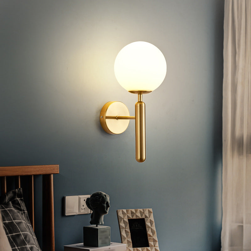 Sphere Shape Glass Sconce Light Modern Style Wall Sconce Lighting for Dining Room