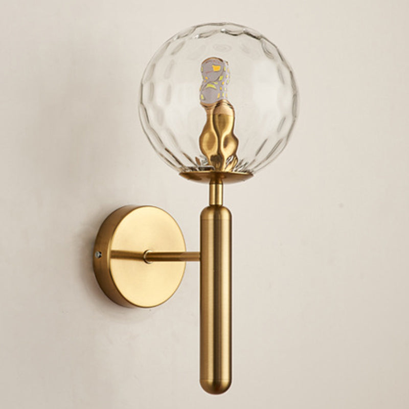 Sphere Shape Glass Sconce Light Modern Style Wall Sconce Lighting for Dining Room