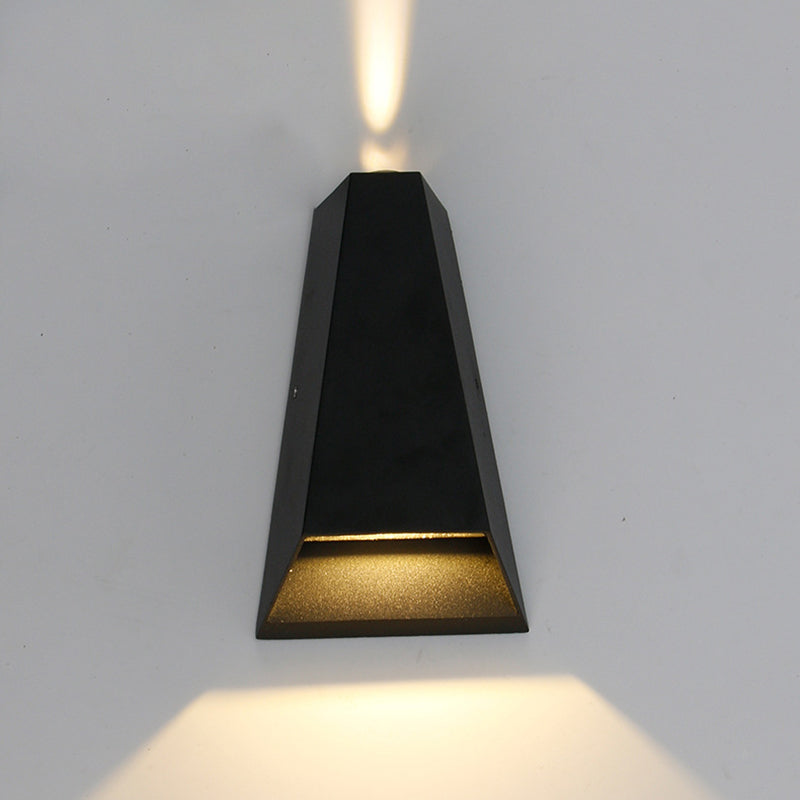 Modern Style Wall Sconce Metal 2 Light Sconces in Black for Outdoor