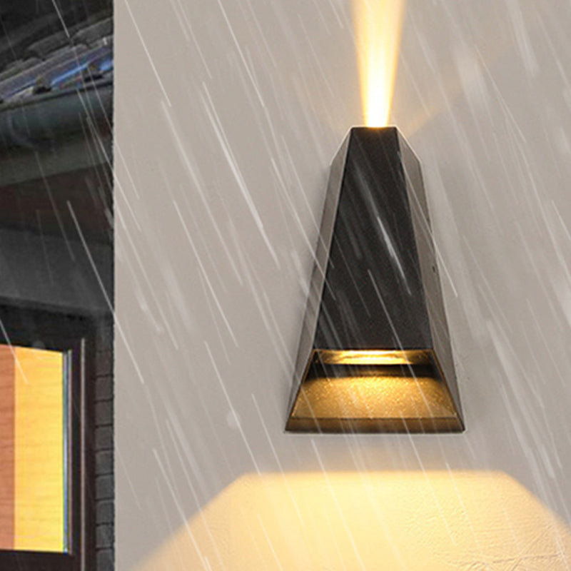 Modern Style Wall Sconce Metal 2 Light Sconces in Black for Outdoor