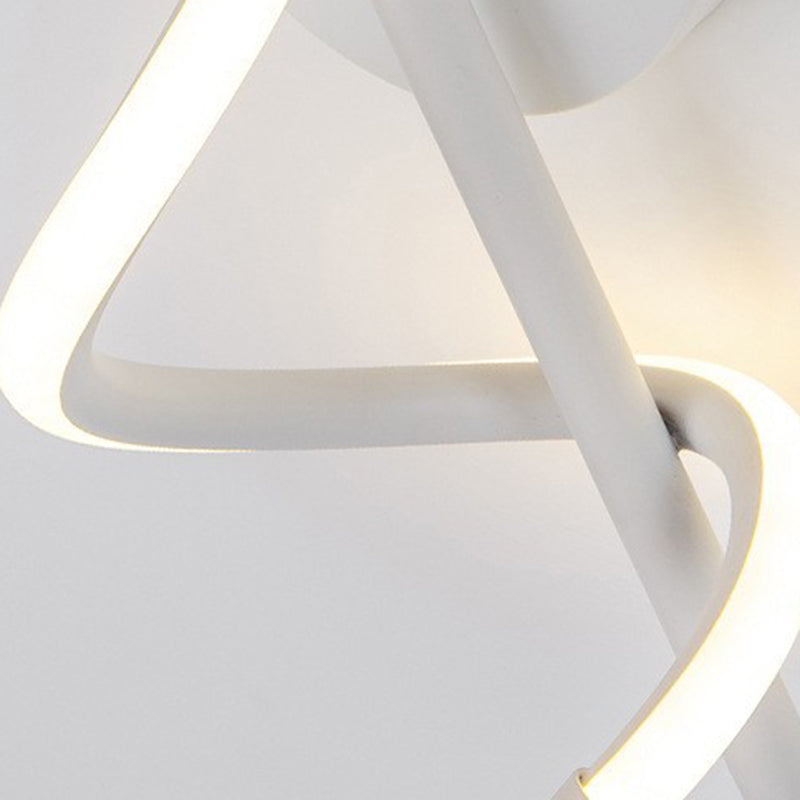 Linear Shape Wall Lamp Modern Style Acrylic 1 Light Sconce in White and Black