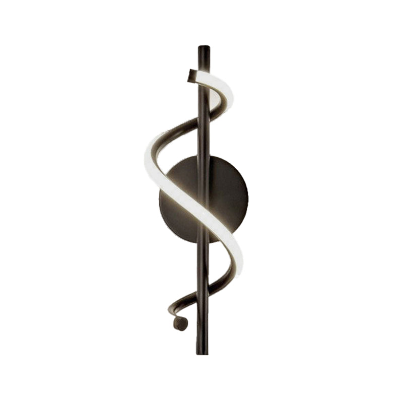 Linear Shape Wall Lamp Modern Style Acrylic 1 Light Sconce in White and Black