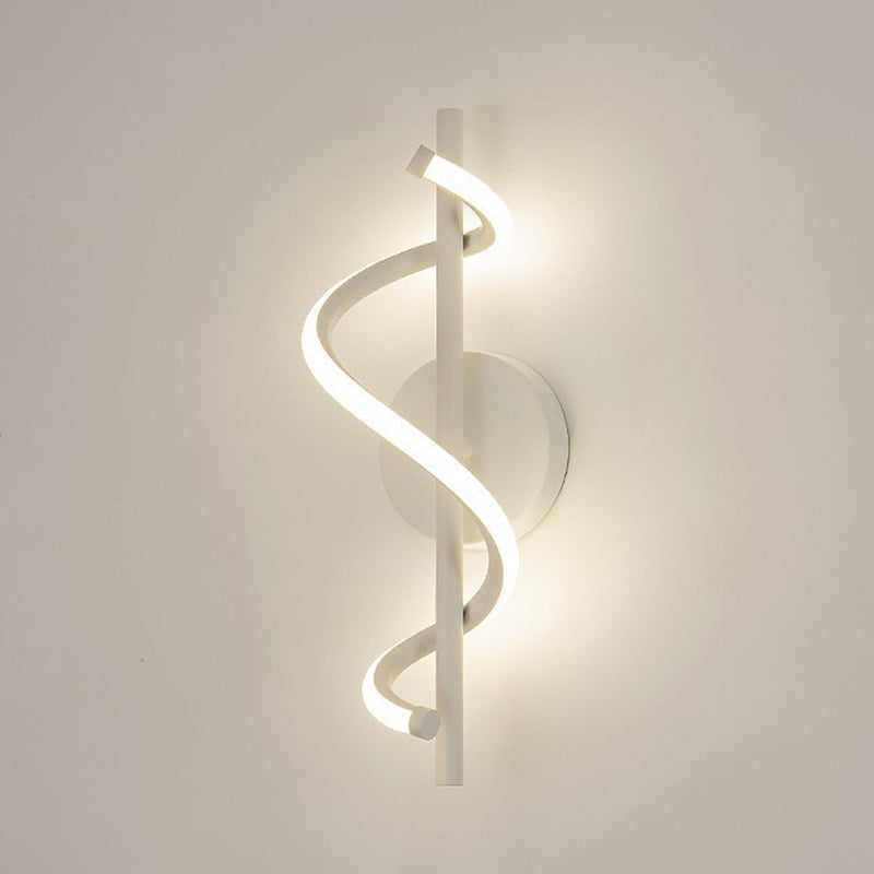 Linear Shape Wall Lamp Modern Style Acrylic 1 Light Sconce in White and Black